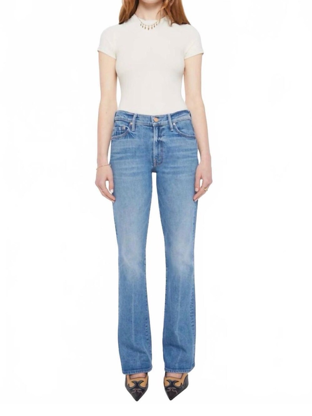MOTHER The Outsider Sneak Mid Rise Bootcut Jeans